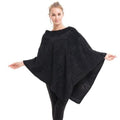 Fleece Plaid Dames Poncho