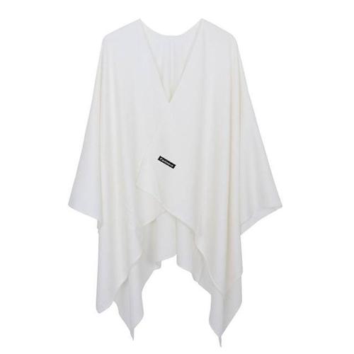 Effen Kasjmier Dames Poncho