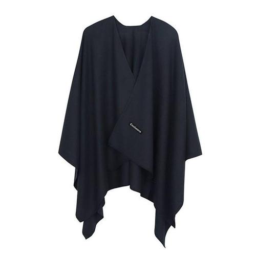 Effen Kasjmier Dames Poncho
