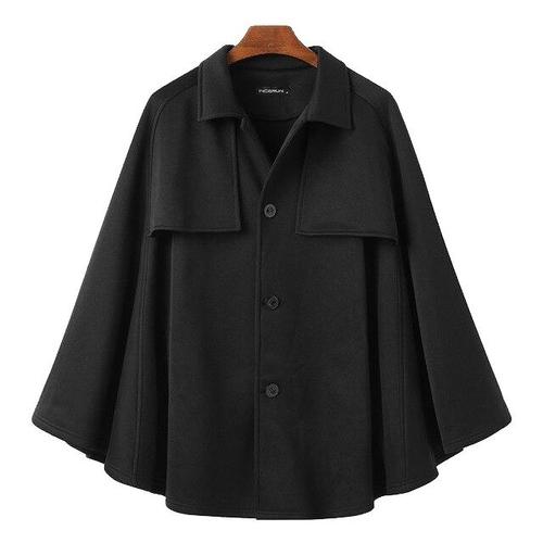 Heren Poncho Black Edition