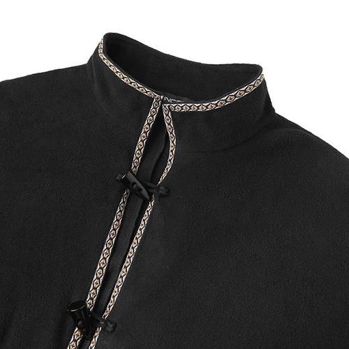 Plaid Poncho Fleece Heren