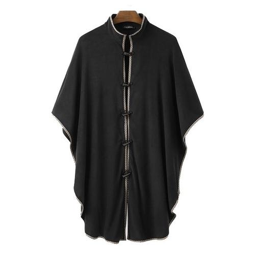 Plaid Poncho Fleece Heren