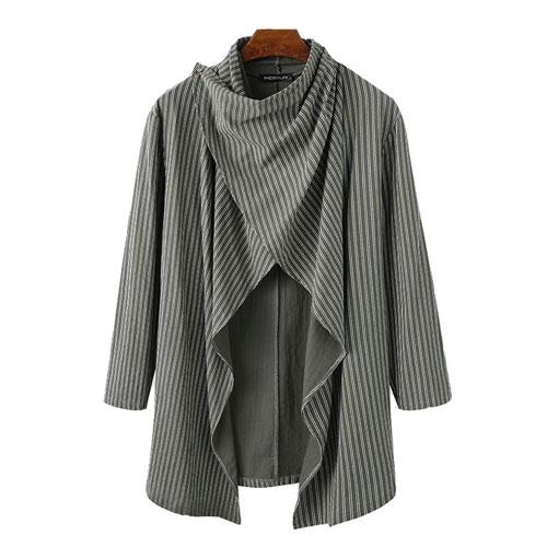 Maritieme Heren Poncho met Fijne Strepen