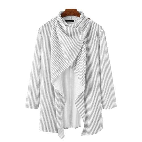 Maritieme Heren Poncho met Fijne Strepen