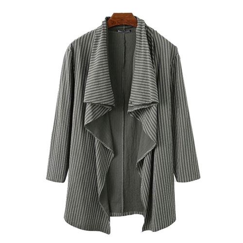 Maritieme Heren Poncho met Fijne Strepen