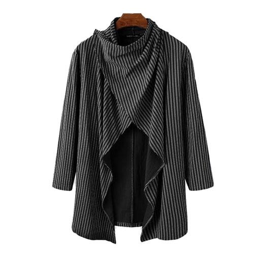 Maritieme Heren Poncho met Fijne Strepen