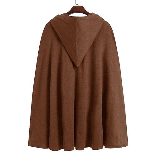 Winter Heren Poncho met Capuchon