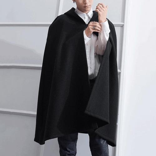 Winter Heren Poncho met Capuchon