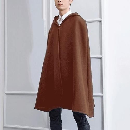Winter Heren Poncho met Capuchon