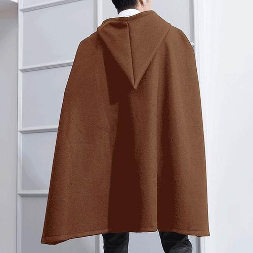 Winter Heren Poncho met Capuchon