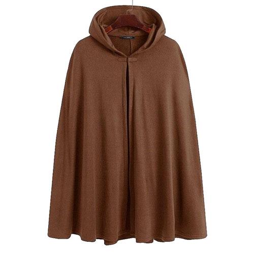 Winter Heren Poncho met Capuchon
