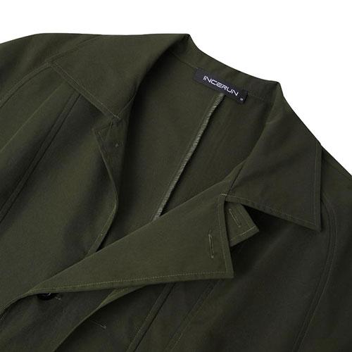 Lange Heren Poncho met Knopen