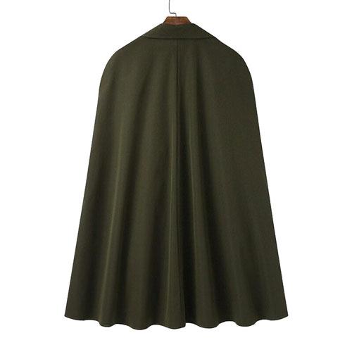 Lange Heren Poncho met Knopen