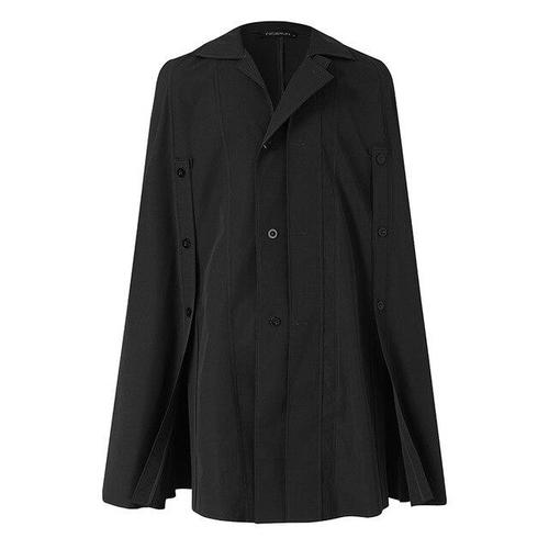 Lange Heren Poncho met Knopen