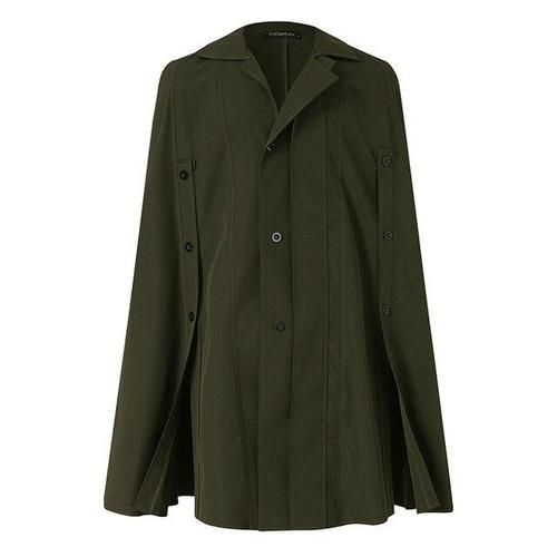 Lange Heren Poncho met Knopen