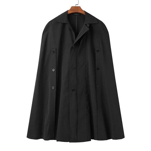 Lange Heren Poncho met Knopen