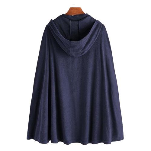 Lange Heren Poncho met Capuchon