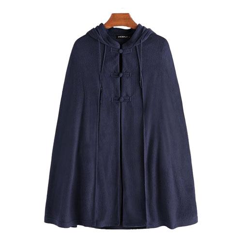Lange Heren Poncho met Capuchon