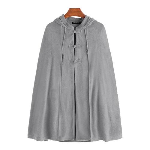 Lange Heren Poncho met Capuchon