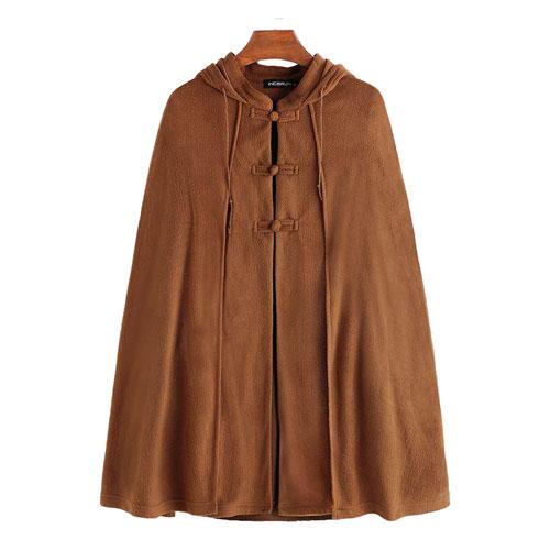Lange Heren Poncho met Capuchon