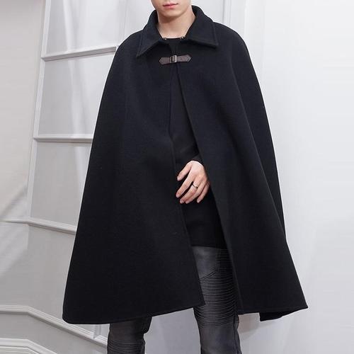 Lange Warme Heren Poncho