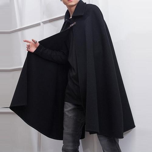 Lange Warme Heren Poncho