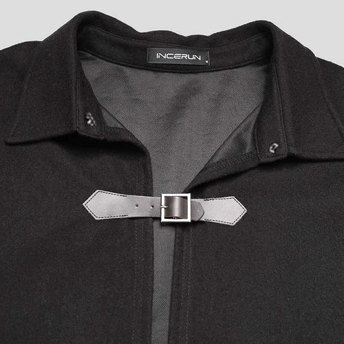 Lange Warme Heren Poncho
