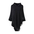 Winter Dames Poncho met Capuchon