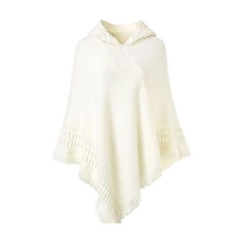 Winter Dames Poncho met Capuchon