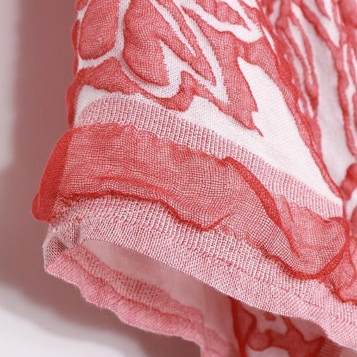 Gebloemde Dames Poncho Kasjmier
