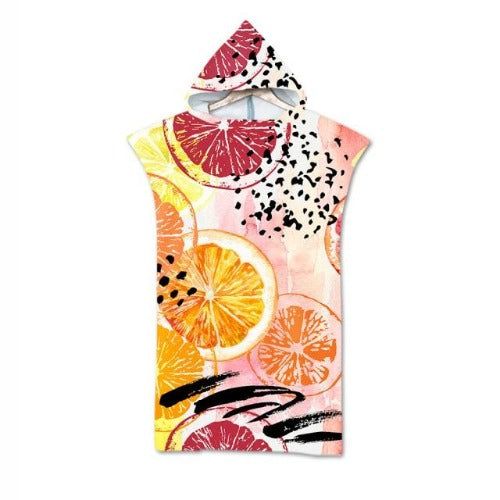 Kleurrijke Strandponcho met Capuchon