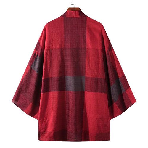 Fleece Plaid Heren Poncho