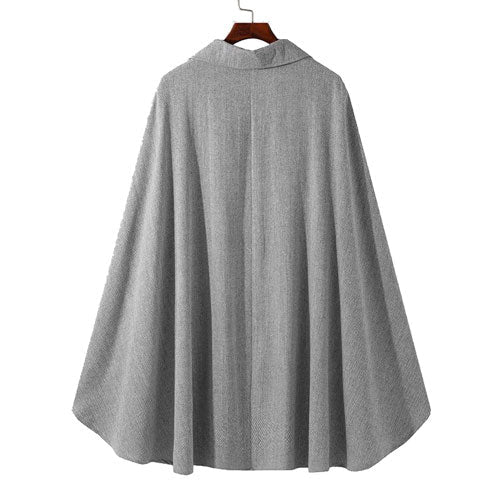 Heren Poncho Cape met Lange Mouwen