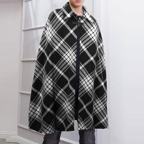 Geruite Winter Heren Poncho