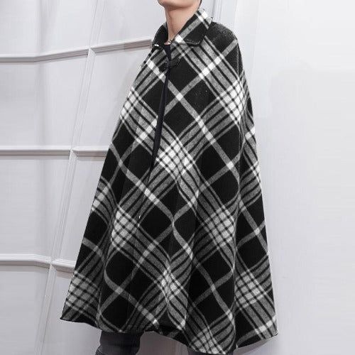Geruite Winter Heren Poncho