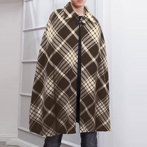 Geruite Winter Heren Poncho