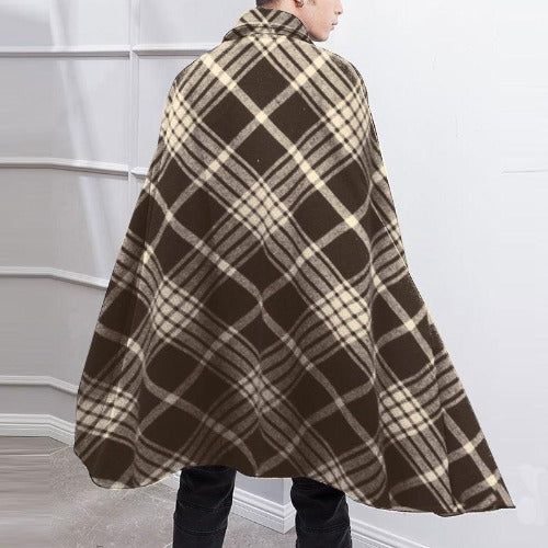 Geruite Winter Heren Poncho