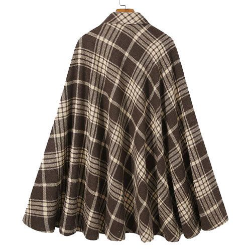 Geruite Winter Heren Poncho