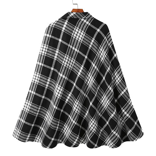 Geruite Winter Heren Poncho