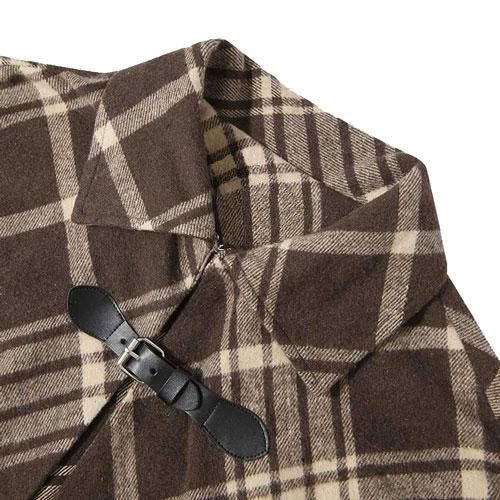 Geruite Winter Heren Poncho