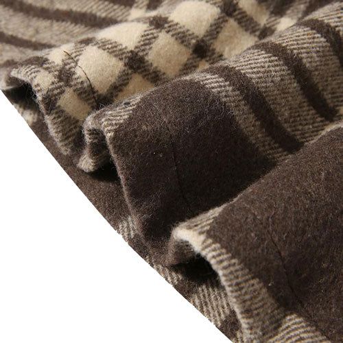 Geruite Winter Heren Poncho