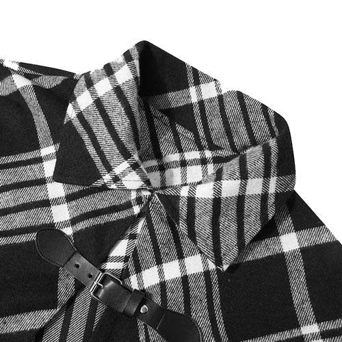 Geruite Winter Heren Poncho