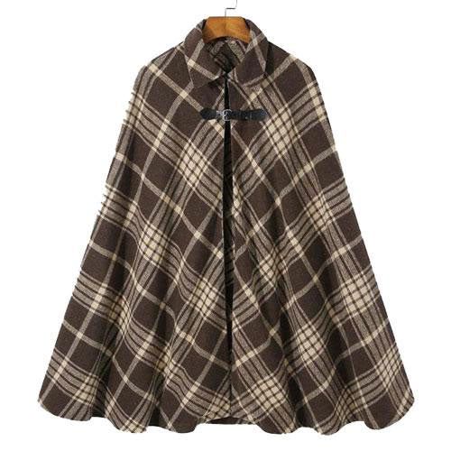 Geruite Winter Heren Poncho