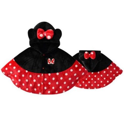 Fleece Baby Poncho Minnie
