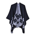 Geruite Katoenen Dames Poncho