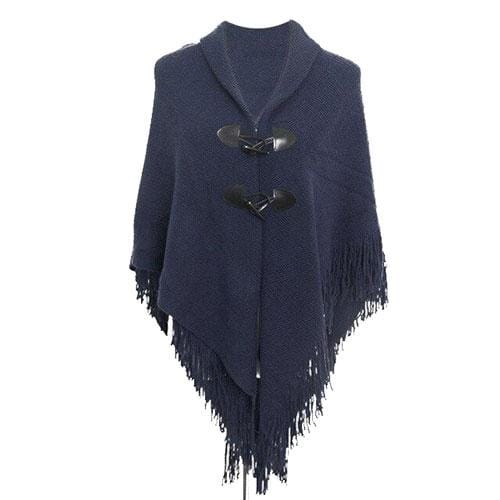 Trui Poncho met Franje