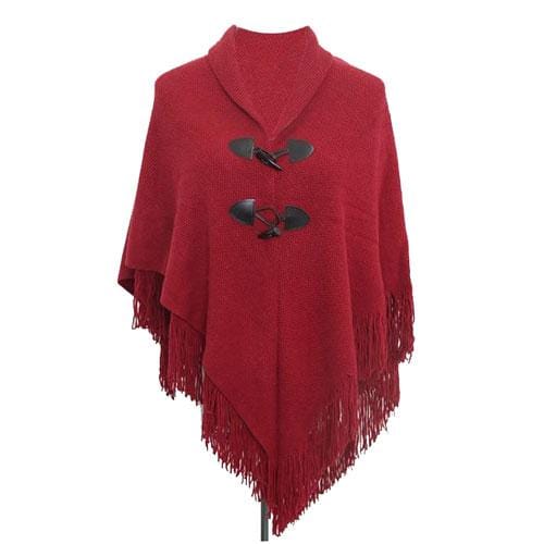 Trui Poncho met Franje