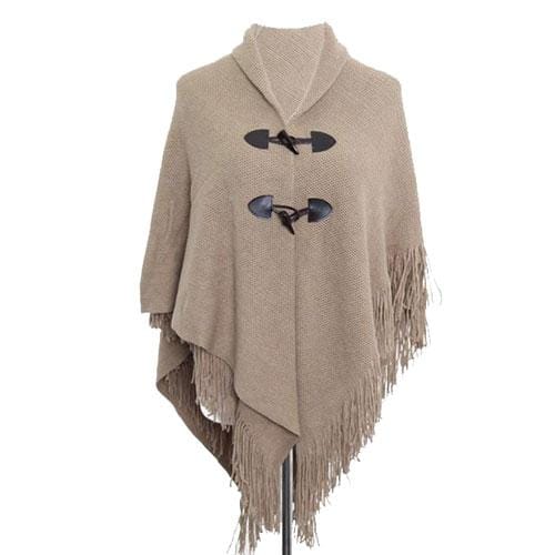 Trui Poncho met Franje