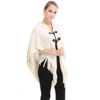 Trui Poncho met Franje